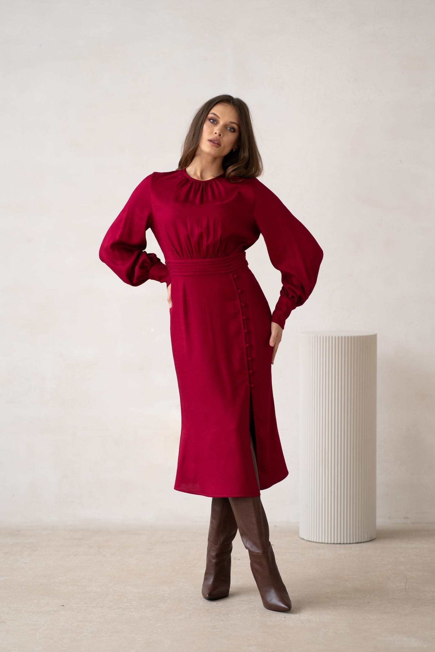 Sukienka MERMAID long deep red