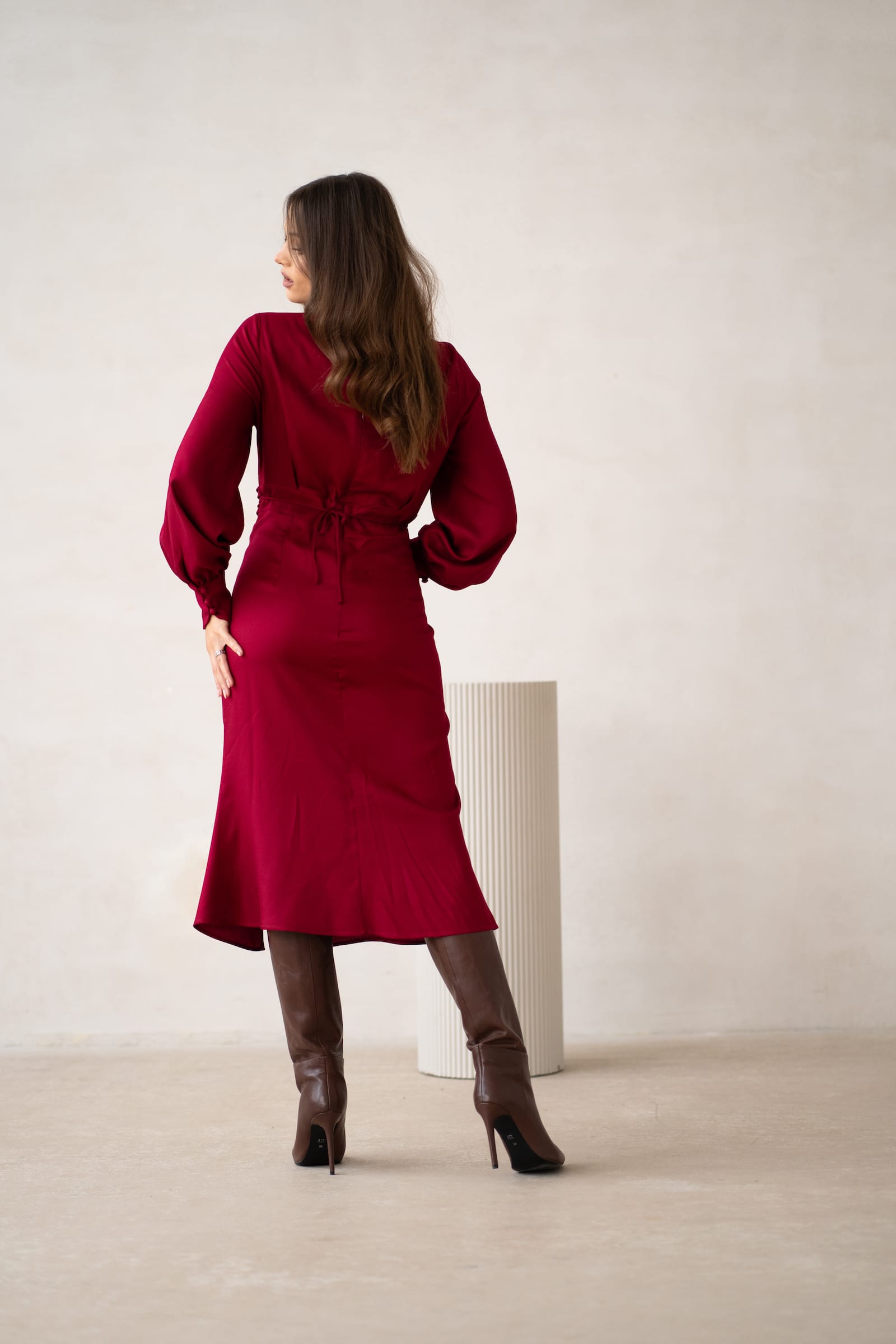 Sukienka MERMAID long deep red