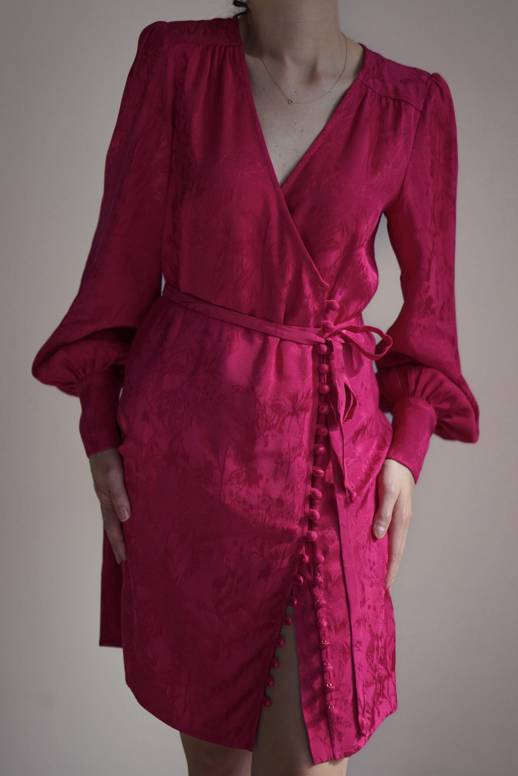 Elegancka sukienka fuksja - PEARL