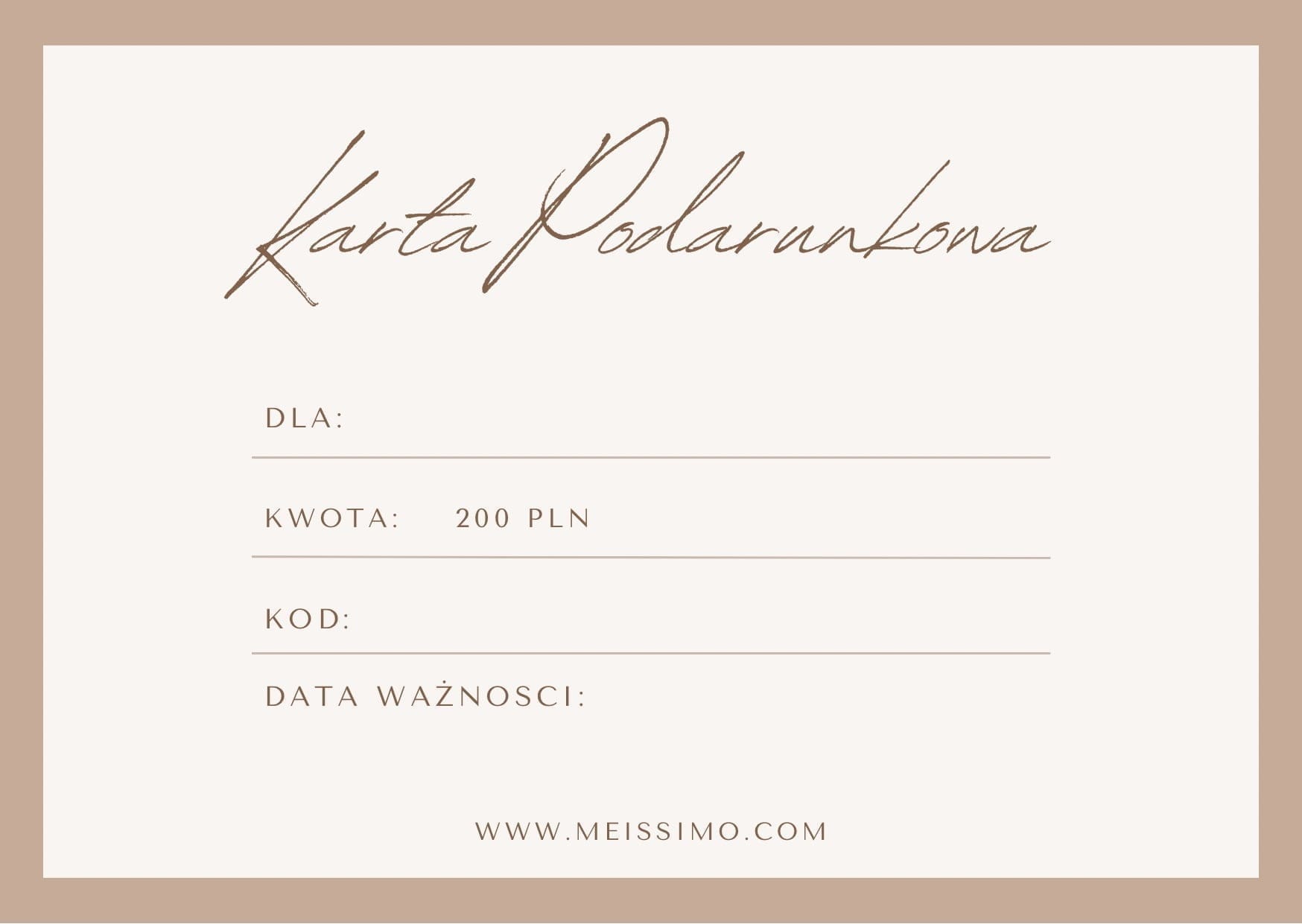 karta podarunkowa