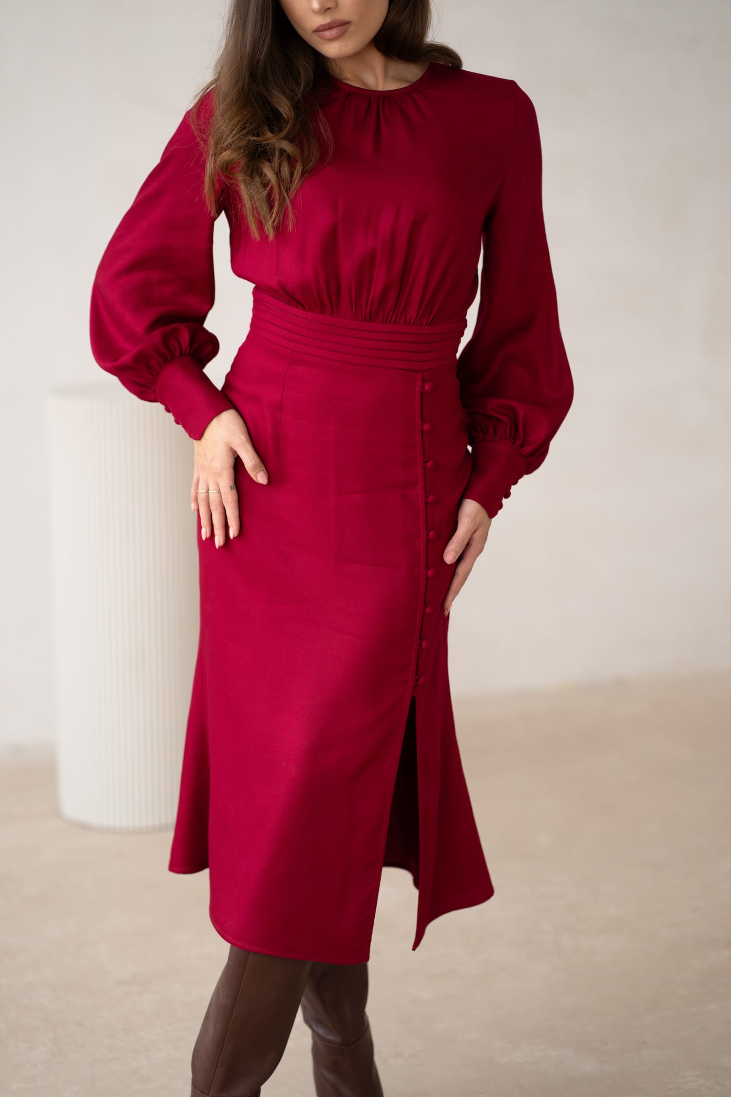 Sukienka MERMAID long deep red